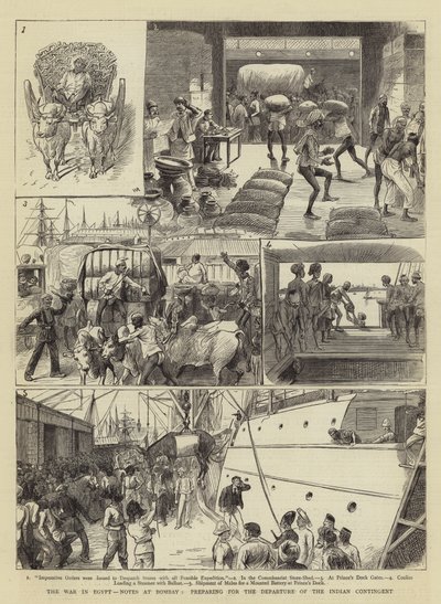 Der Krieg in Ägypten, Notizen in Bombay, Vorbereitung auf die Abreise des indischen Kontingents von William Ralston